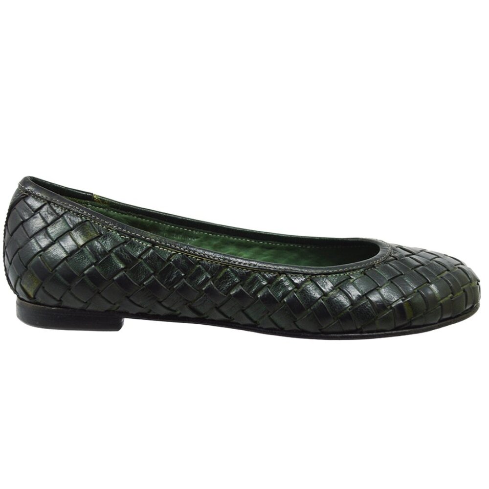 Calzoleria Toscana B940 Woven Ballerina Green